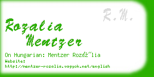 rozalia mentzer business card